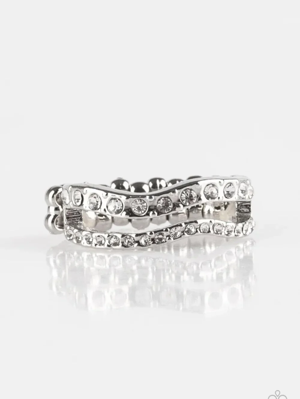 Paparazzi Jewelry Accessories - Elite Squad - White Ring - Vintage